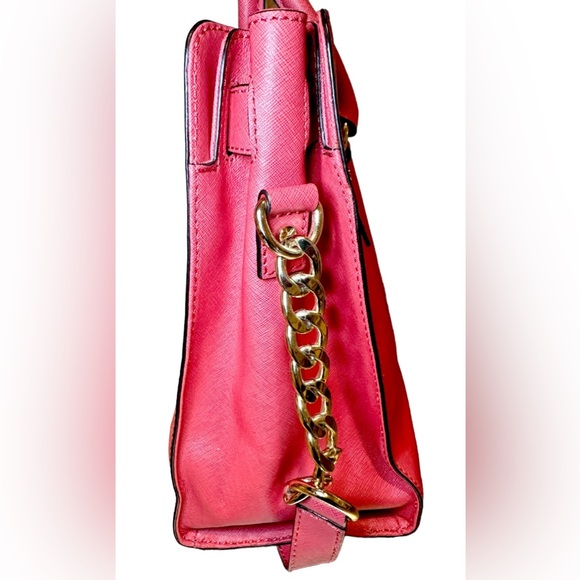 Michael Kors Hamilton Large Watermelon / Coral Shoulder Bag - Picture 10 of 13